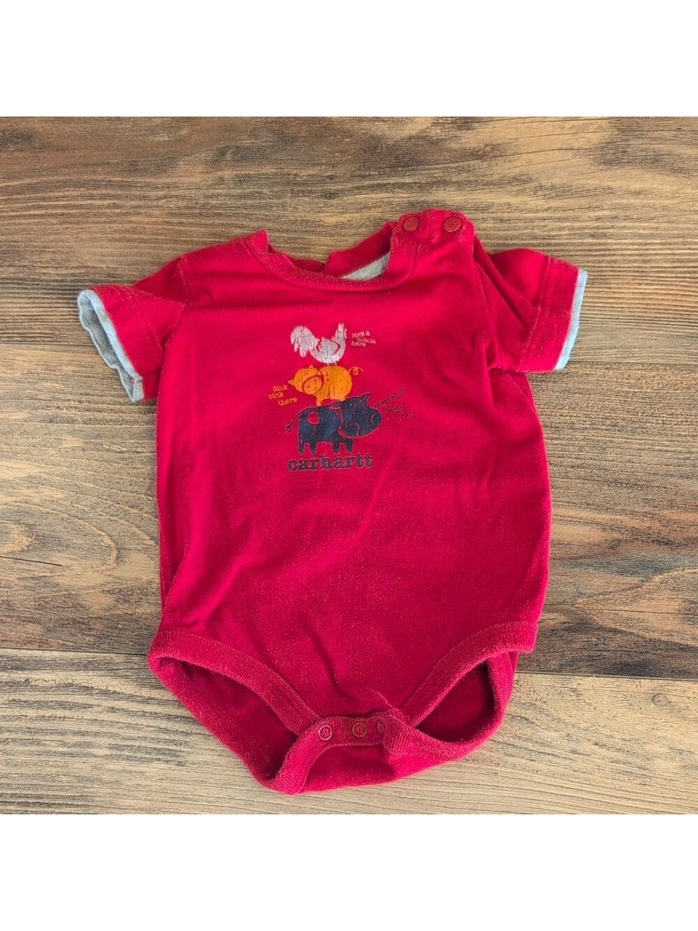 Carhartt Red Kids One Piece Animal Outfit 6M M509